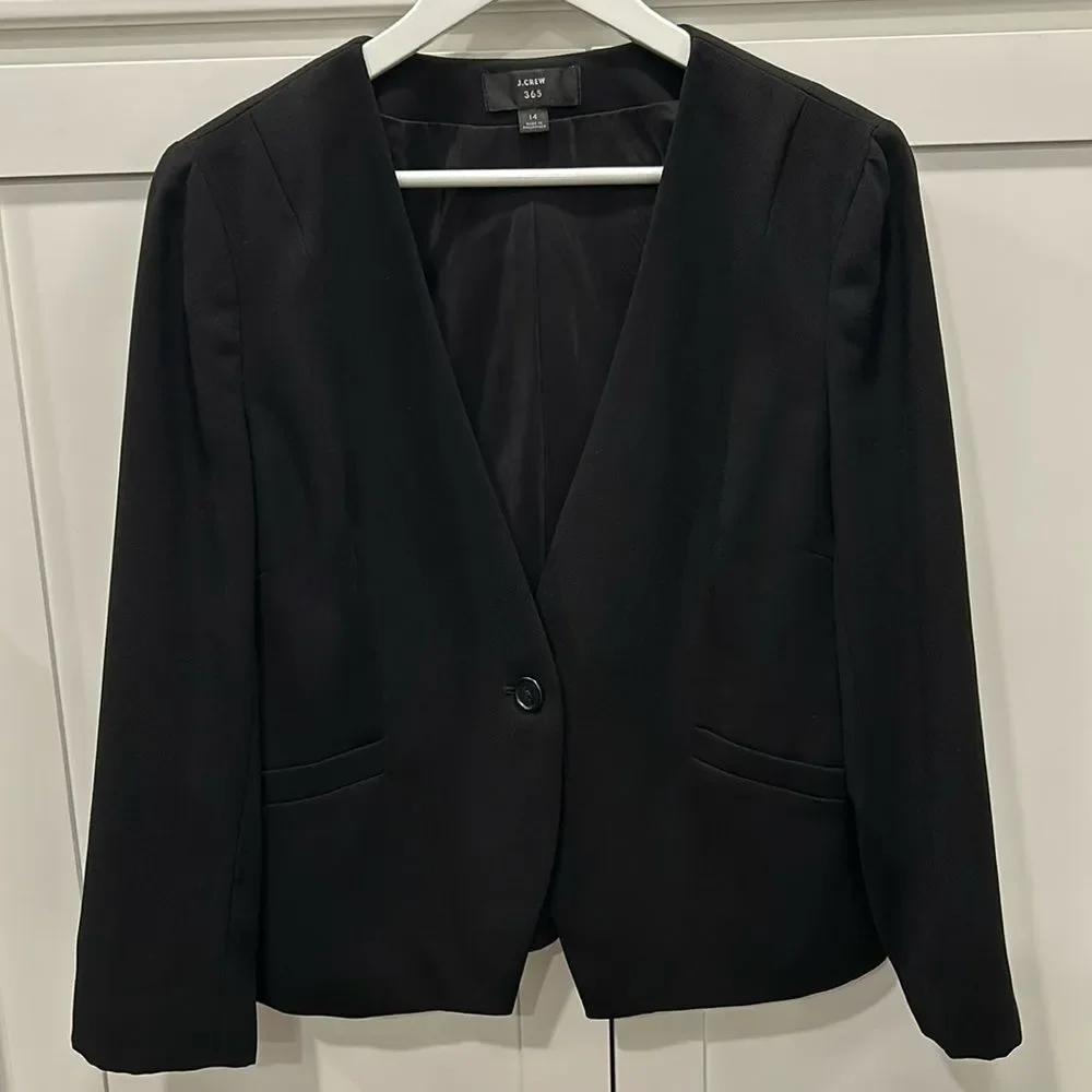 J. Crew 365 Collarless Blazer